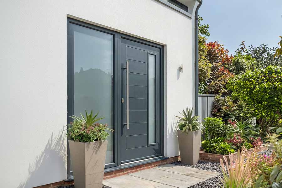 monza augusta composite door in anthracite grey