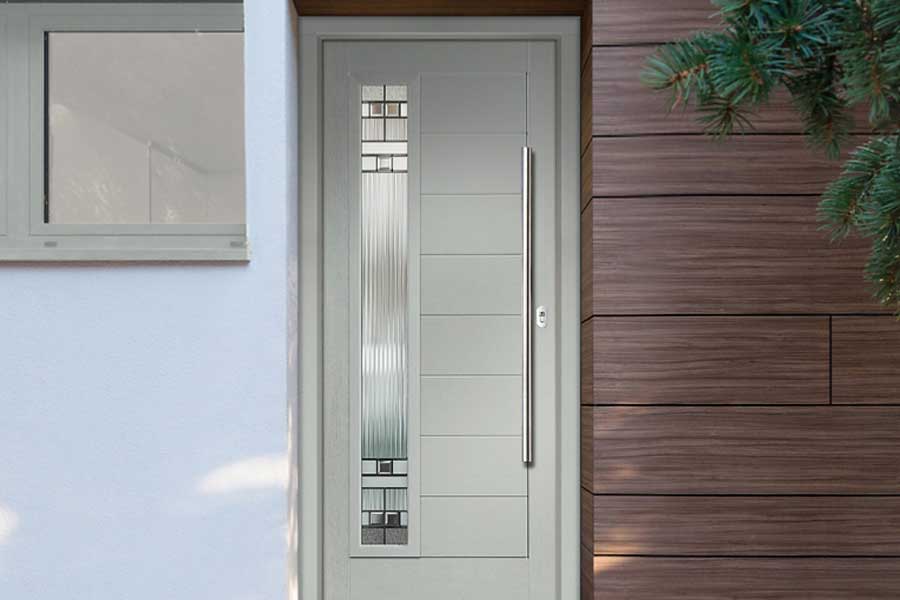 monza augusta composite door in agate grey