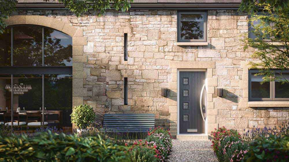 grey composite front door