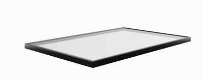 black aluminium flat roof light