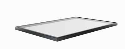 grey aluminium flat roof light